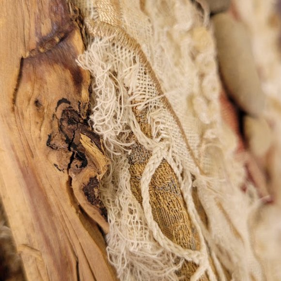 Art Journal Pray Yoga Vintage Lace Tapestry Nature Drawing Book Handmade OOAK - Picture 5 of 11